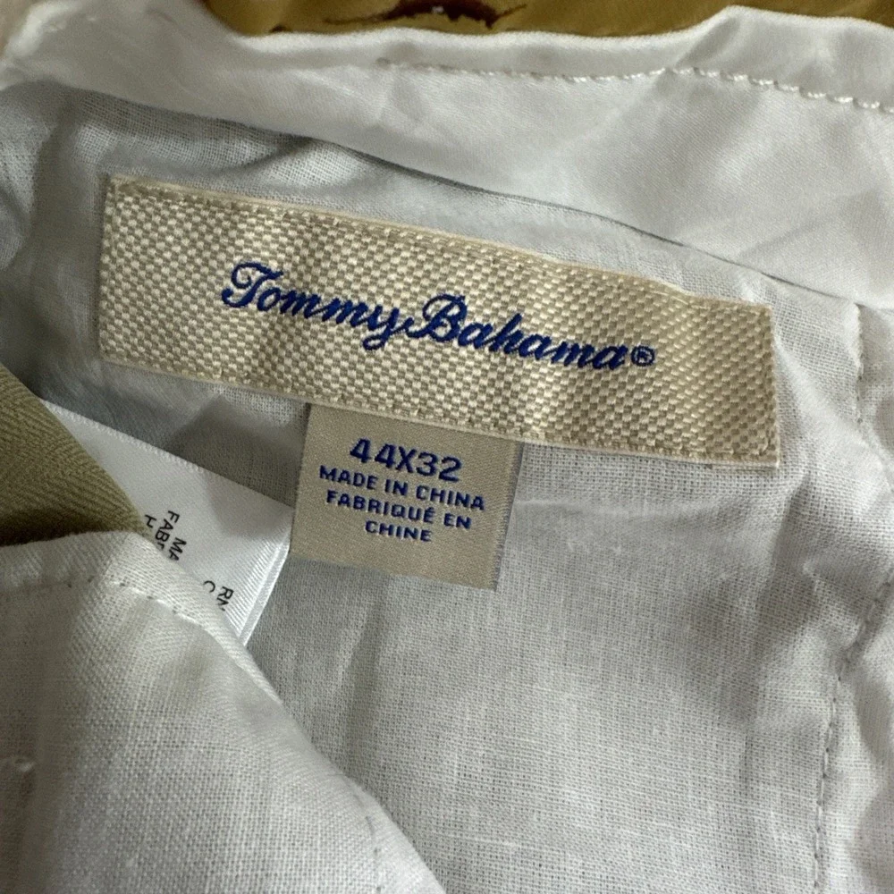 Tommy Bahama Pants Sz 44 x 32 Beige Silk Cotton Blend‎ Key West Vacation